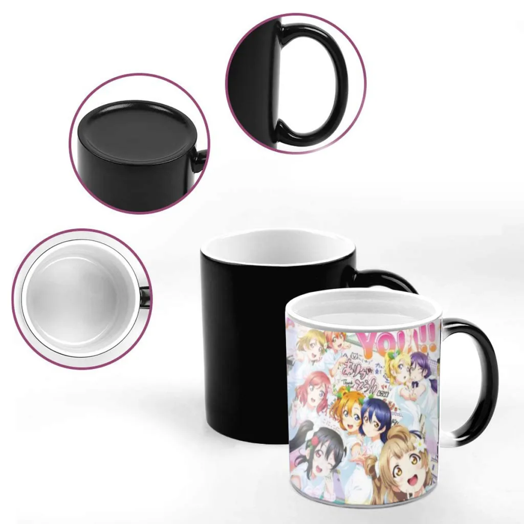 Kawaii Anime Love Live! Coffee Mugs And Mug Creative Color Change Tea Cup Ceramic Milk Cups Novelty Interesting Gifts