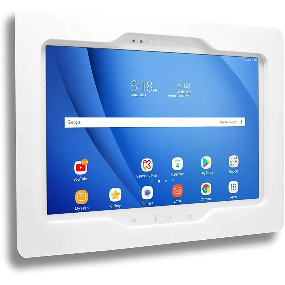 Anti-Theft Acrylic VESA Enclosure for 9.7 Tablet with Wall Mount, White