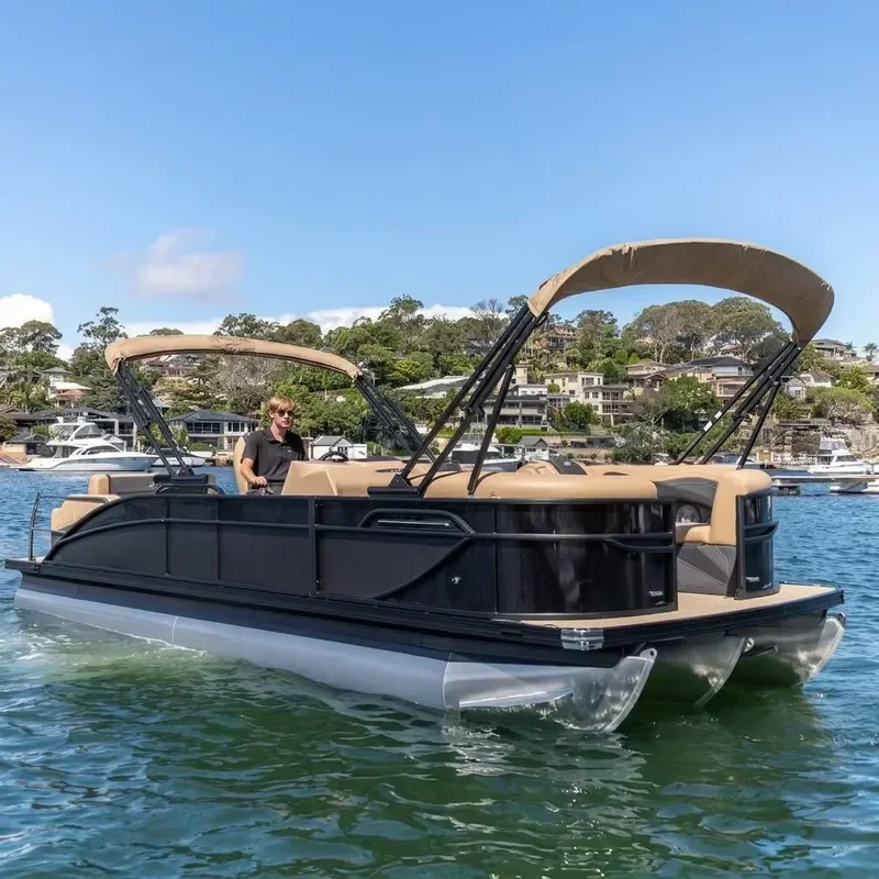 Floating House Boat Aluminum Marine Leisure Outdoor Recreation Comfortable Cruising Platform Watercraft Design