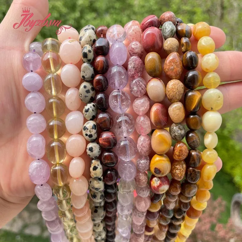 

5x8-8x12mm Natural Tiger Eye,Amethyst,Opal Freeform Stone Beads For DIY Necklace Bracelet Jewelry Making Strand 15"Free Shipping