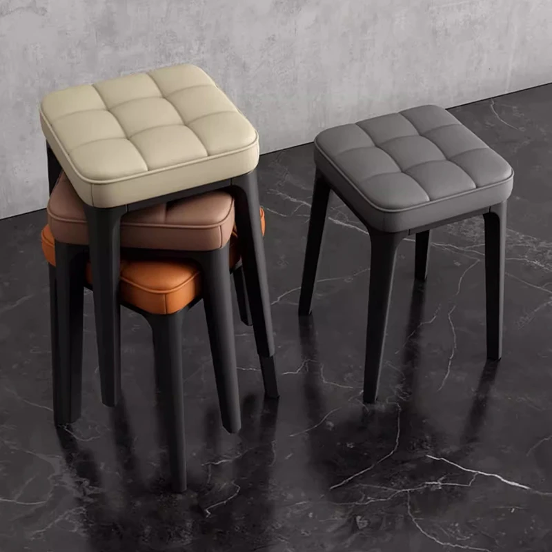 

Small Salon Vanity Chair Luxury Stackable Unique Accent Modern Minimalist Foot Stool Dressers Portable Tabouret Home Furniture