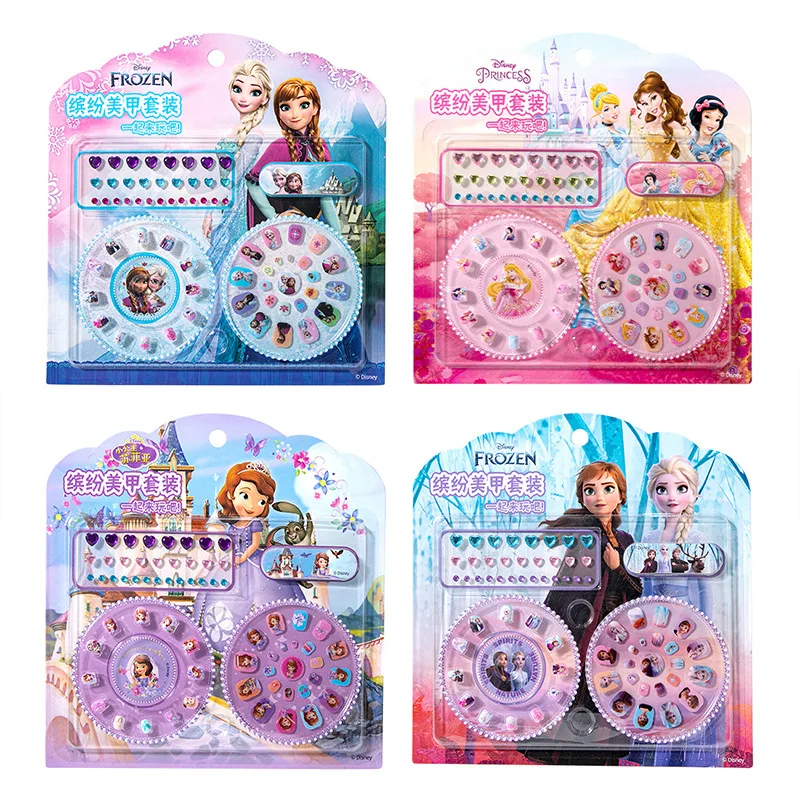 Disney  girls frozen 2 Princess elsa Anna Sophia princess Nail Stickers Toys Cartoon gift toys