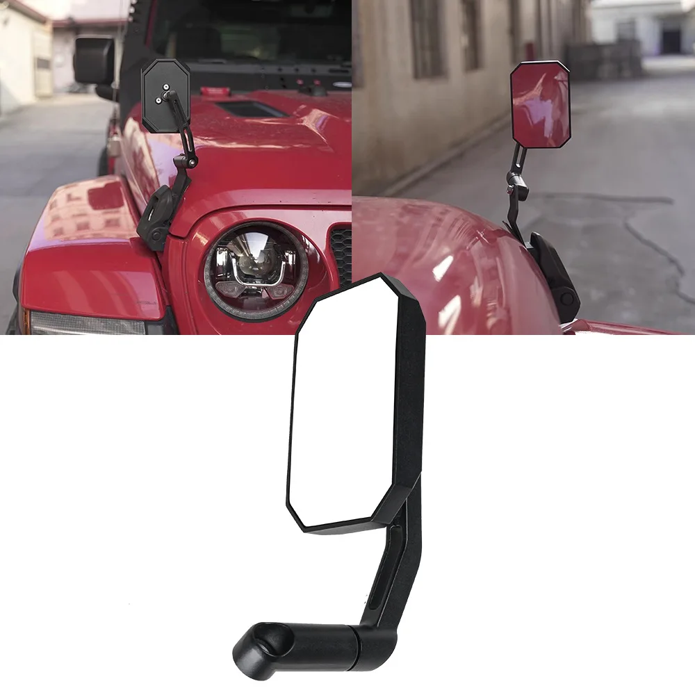 

Hood modified wide angle auxiliary mirror reverse blind spot mirror Applicable For Jeep Wrangler general purpose accessories