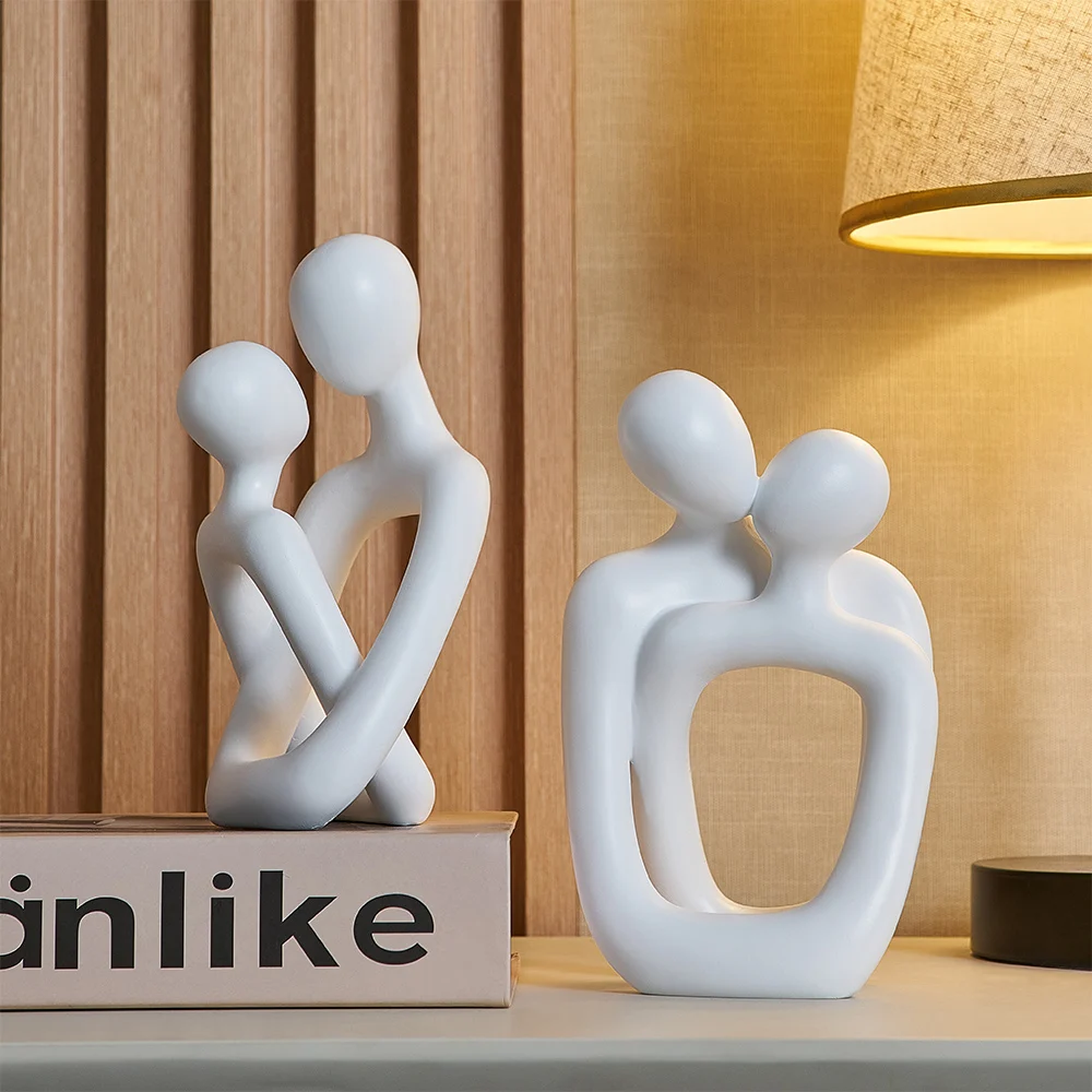 Nordische Art kreative Paar Tischs kulpturen Schlafzimmer Statuen Zubehör für Innen Schreibtisch