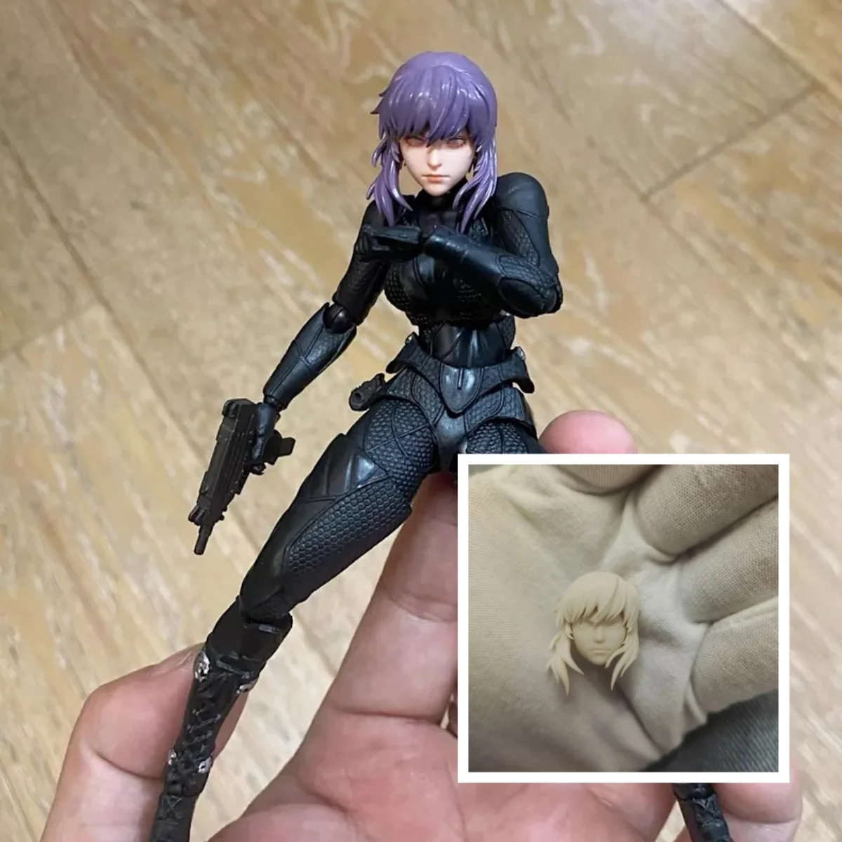 

【30days Made】Масштабная фигурка женщины-солдата Мотоко Кусанаги в масштабе 1/12, неокрашенная/окрашенная, с аксессуарами для головы, подходит для 6-дюймовых фигурок.