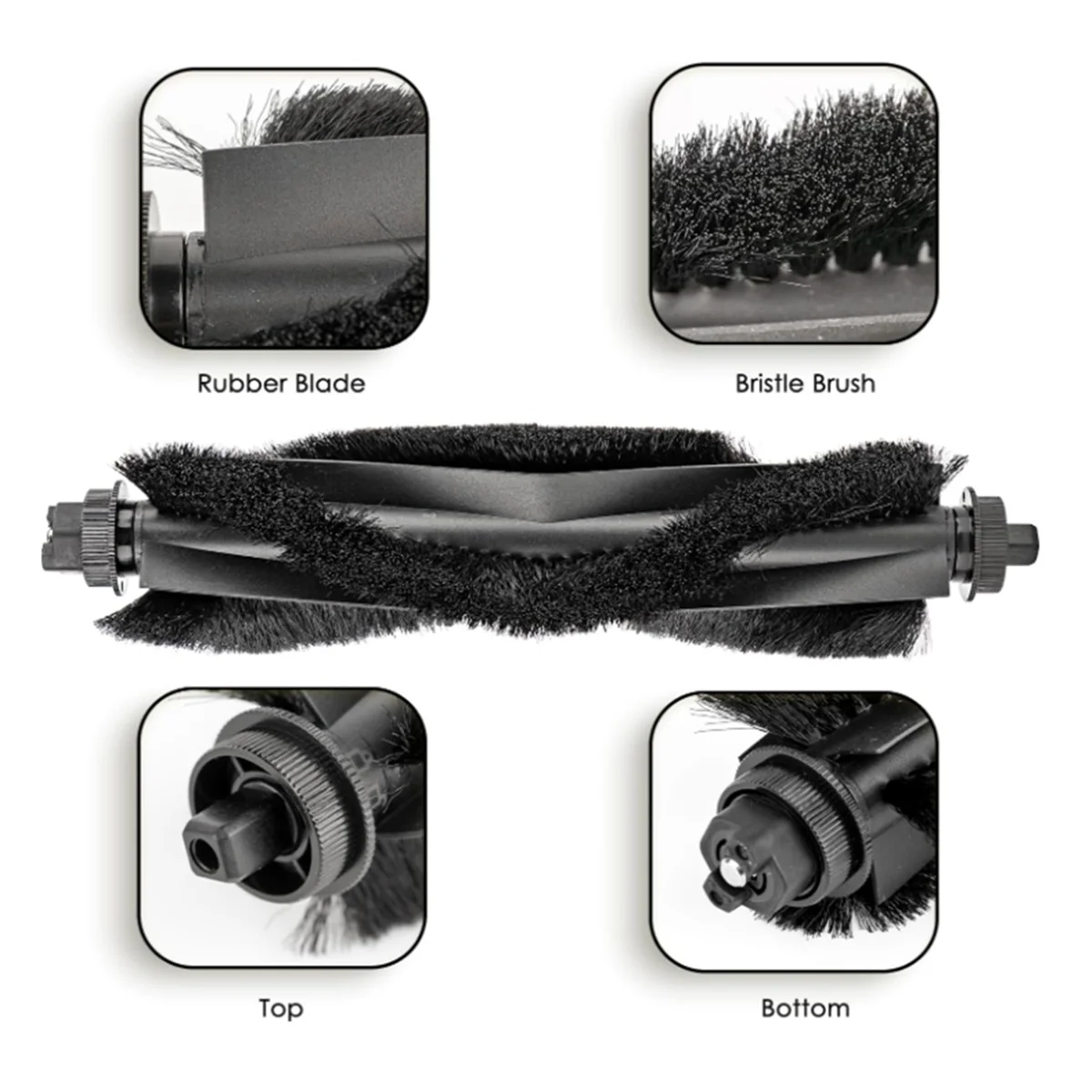 Abjz 2 peças escova de rolo para robô aspirador de pó l60/l60 híbrido/l60/l50/l50/omni c20 auto esvaziamento