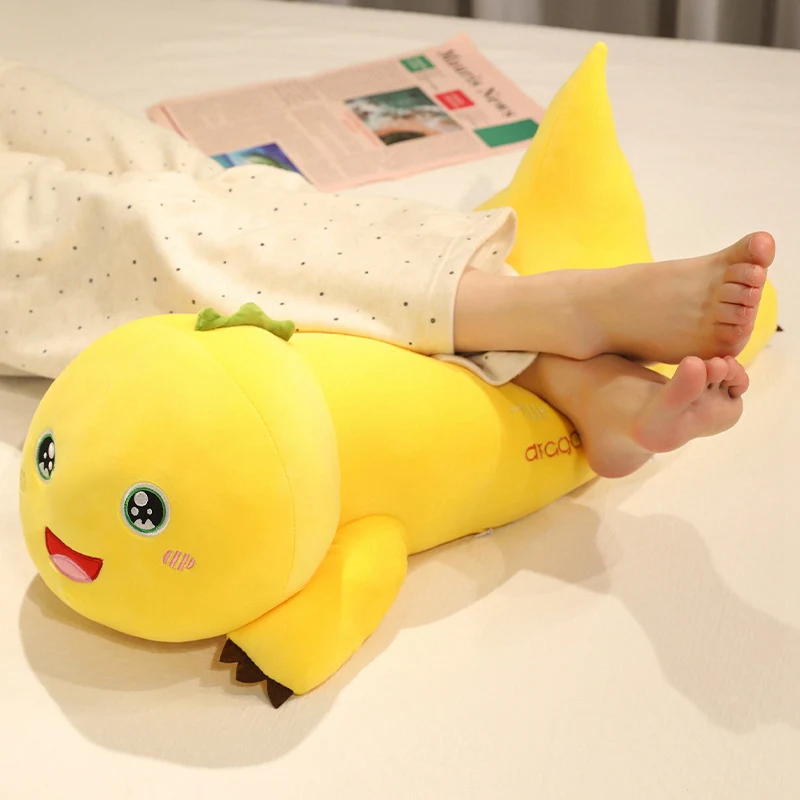 90/110/130cm Kawaii Milk Dragon Doll Plush Toy Pillow Nailong Stuffed Doll Cartoon Anime Accompany Sleep Toy Kid Birthday Gift