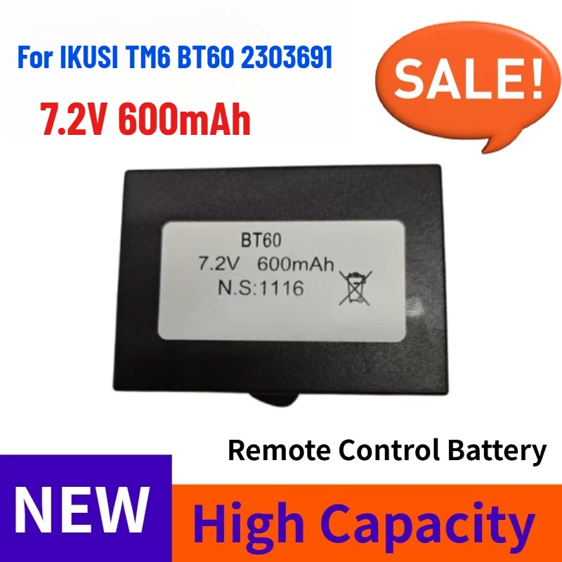 

7.2V 600mAh Remote Control Battery 2303691 for IKUSI TM6 BT60 2303691