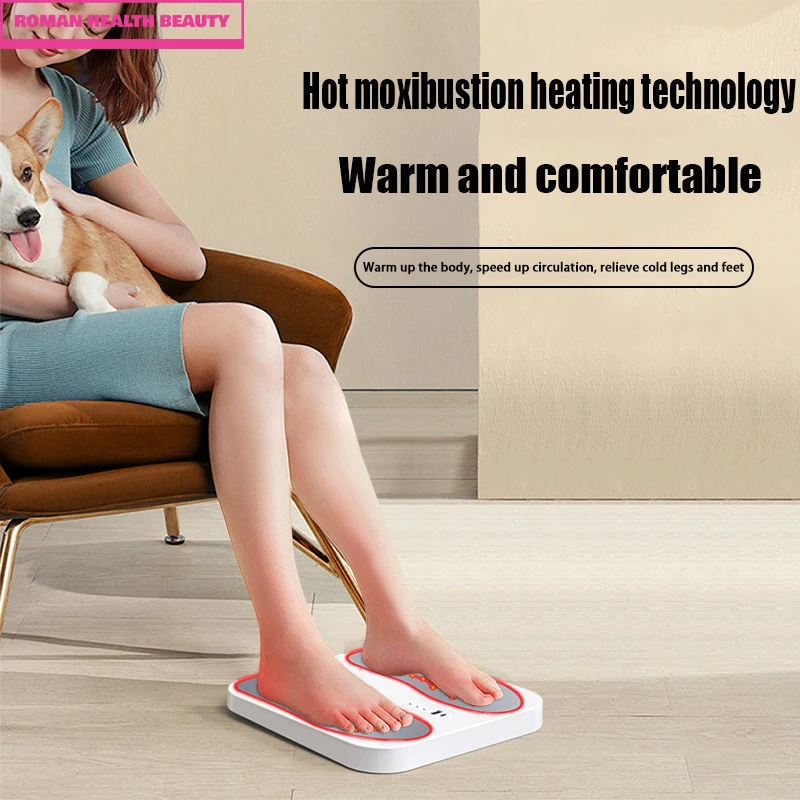 EMS Foot Massager Intelligent Pulse Microcurrent Therapy Machine, Electric Foot Spa for Instant Pain Relief, Portable Foot Care