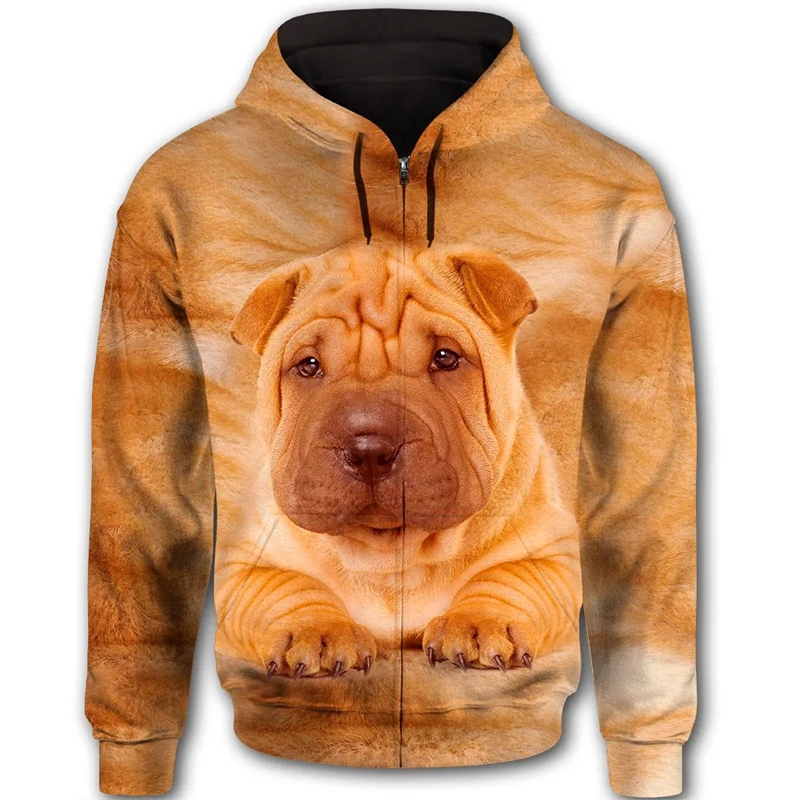 New Dog Lover Hoodies 3D Print Zip Up Hoodie Women Men Fashion Belgian Sheepdog Dog Pet Graphic Zipper Hooded Jacket Male Coat