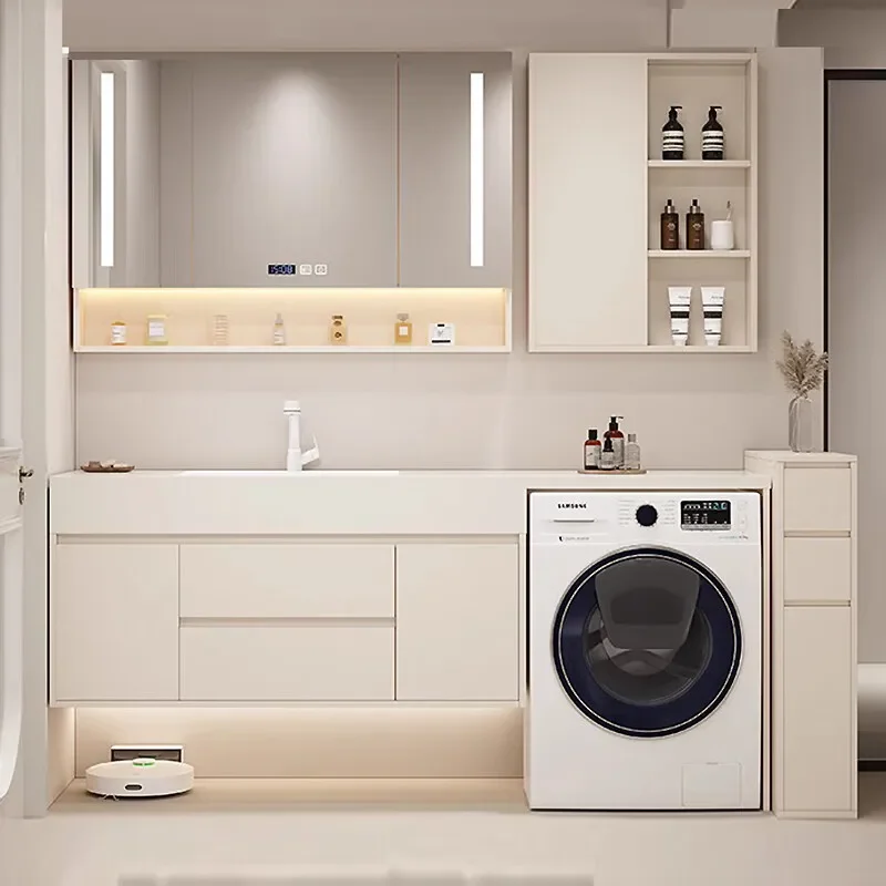 

Умывальник для балкона, стиральная машина, шкаф, умывальник, керамический встроенный комбинированный умывальник для ванной комнаты, каменная плита, керамическая бесшовная раковина ba