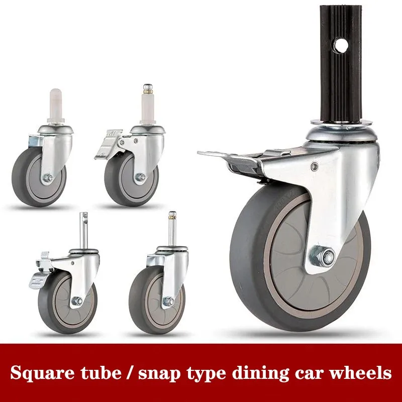 

4 Pcs/lot 4-inch Hotel Restaurant Receiving Dining Car Casters & Trolley Receiving Bowl Trolley Wheels