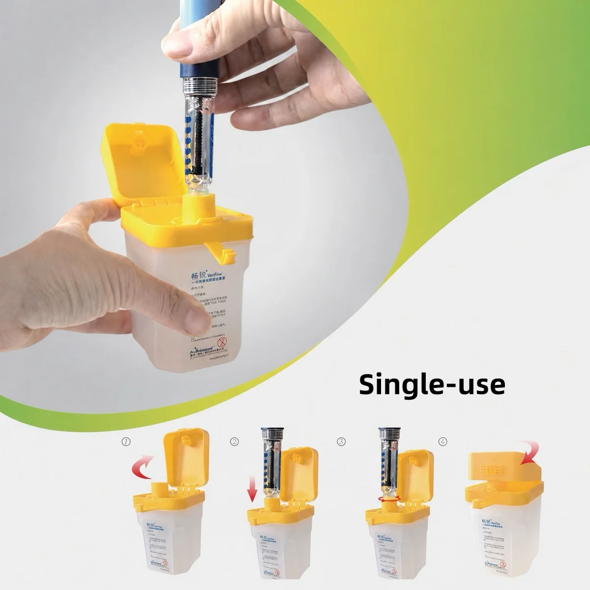 5 pcs/ A lot Single-use Disposable Syringe and Sharps Collection Box Medical Sealing Safety