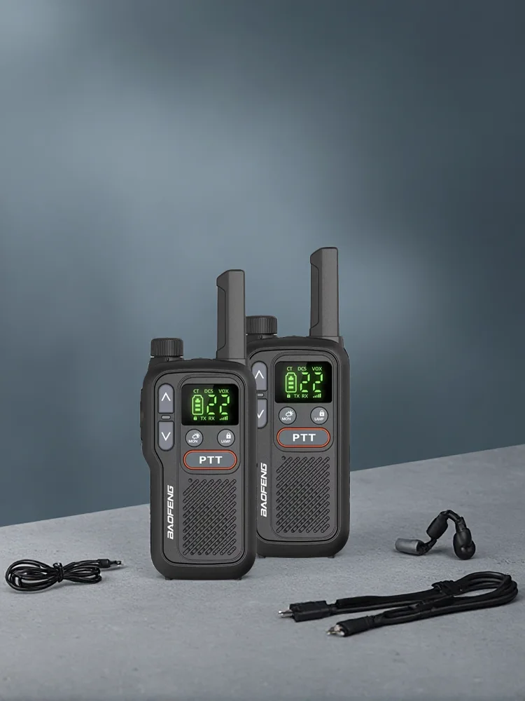 Baofeng BF-T18 PMR Handfunkgerät, 1500mAh Wiederaufladbarer Akku, Langstrecken-Zweiwege-Funkgerät, Taschenlampe, Drahtloses Kommunikationsgerät für den Außenbereich