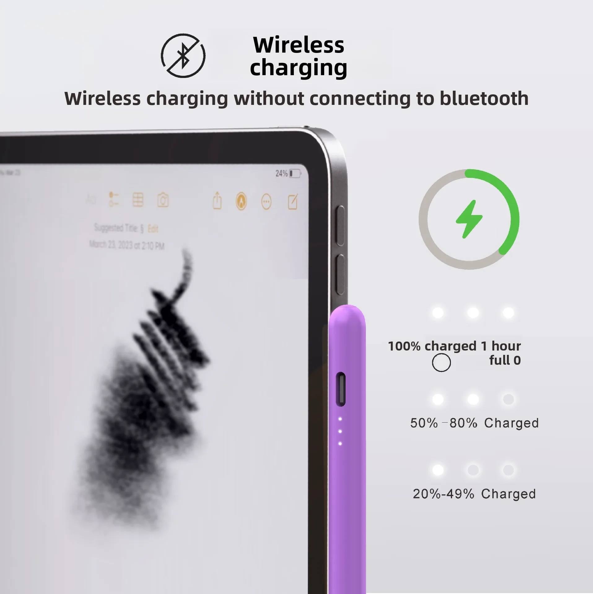 Wireless charging touch screen pen suitable for learning to draw touch pen ipad pencil 2ipenciIpro capacitive pen
