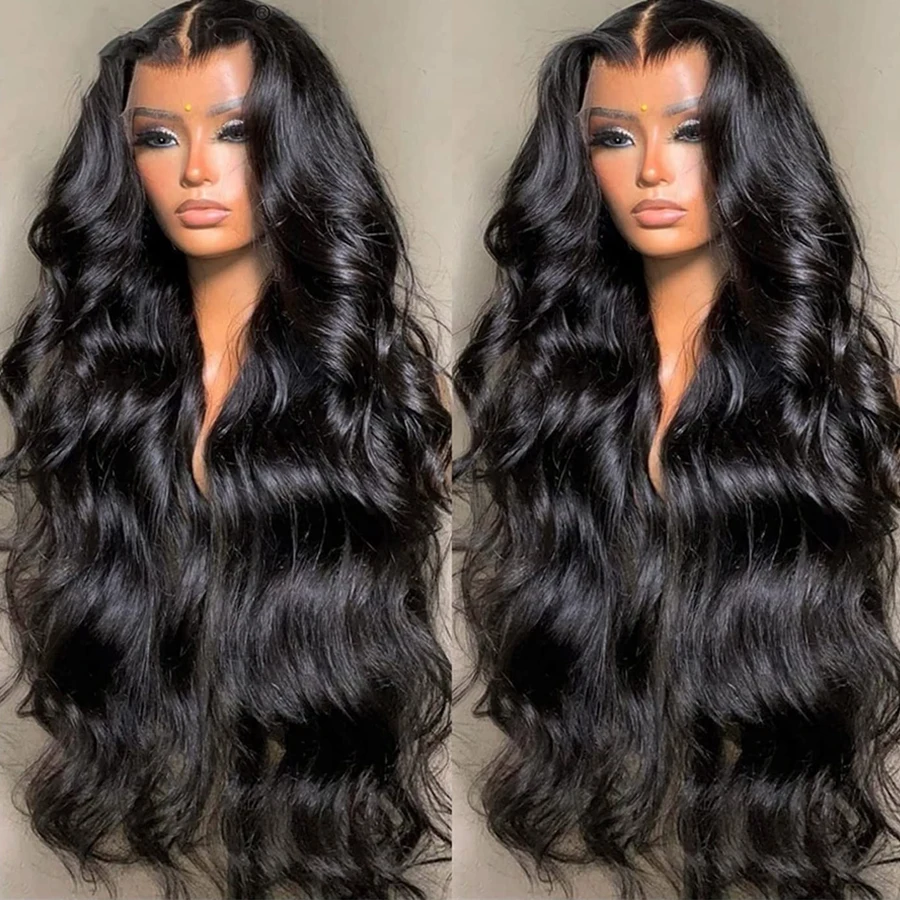 13X4 Transparent Body Wave Lace Front Human Hair Wigs For Women 30 32 34 Inch Brazilian Human Hair Lace Frontal Wig PrePlucked