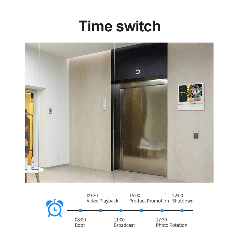 Prezzo di fabbrica Lettore pubblicitario da 23,6 pollici Montaggio a parete Pannello pubblicitario video LCD Segnaletica digitale Ascensore Visualizza lo schermo