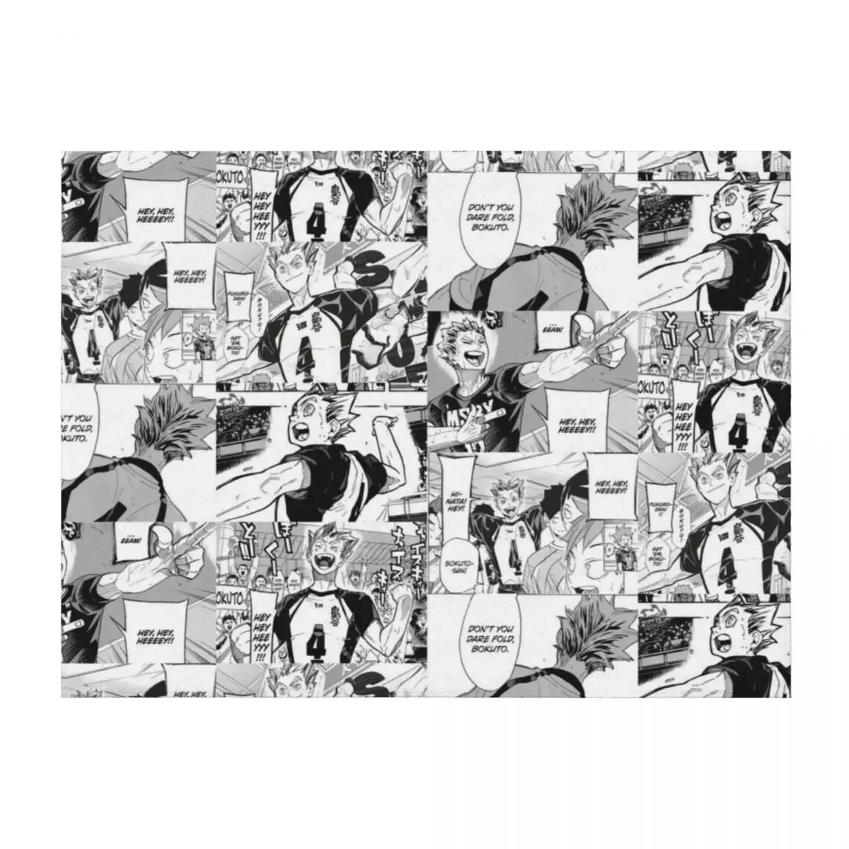 

Bokuto Manga Collage II Throw Blanket Soft Winter beds for winter Furry Blankets