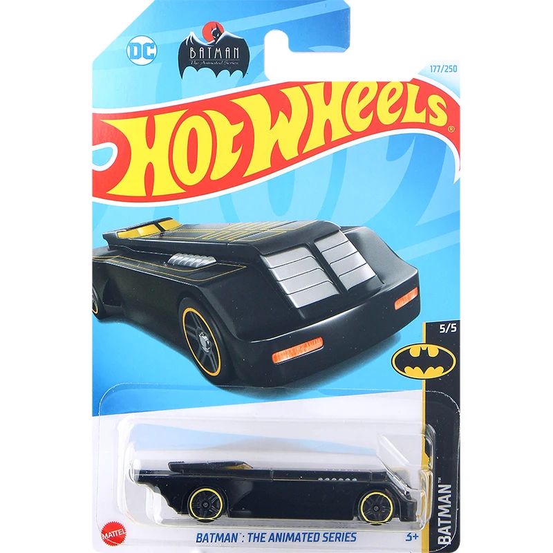 Hot Wheels DC Batman The Animated Series Batman & Robin Batmobile 1/64 Diecast Vehicle Car Model Toy for Boys Gift C4982