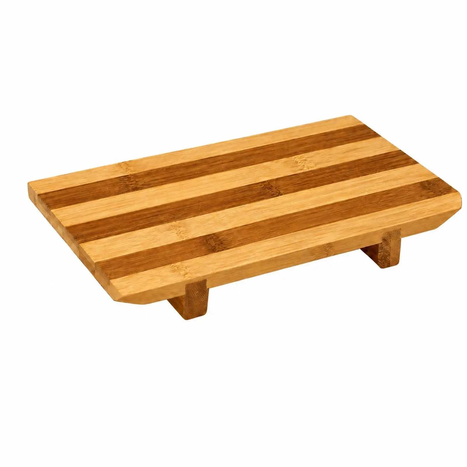 Japanese-Style Bamboo Sashimi Serving Stand Multipurpose Four-Legged Bamboo Food Serving Stand Commercial Grade for Restaurant
