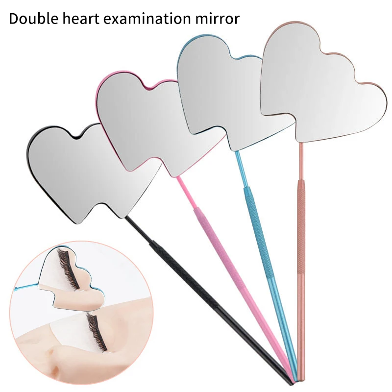 Eyelash Mirror Large Makeup Mirror Magnifying Beauty Long Handle For Checking False Eyelashes Extension Makeup Tool