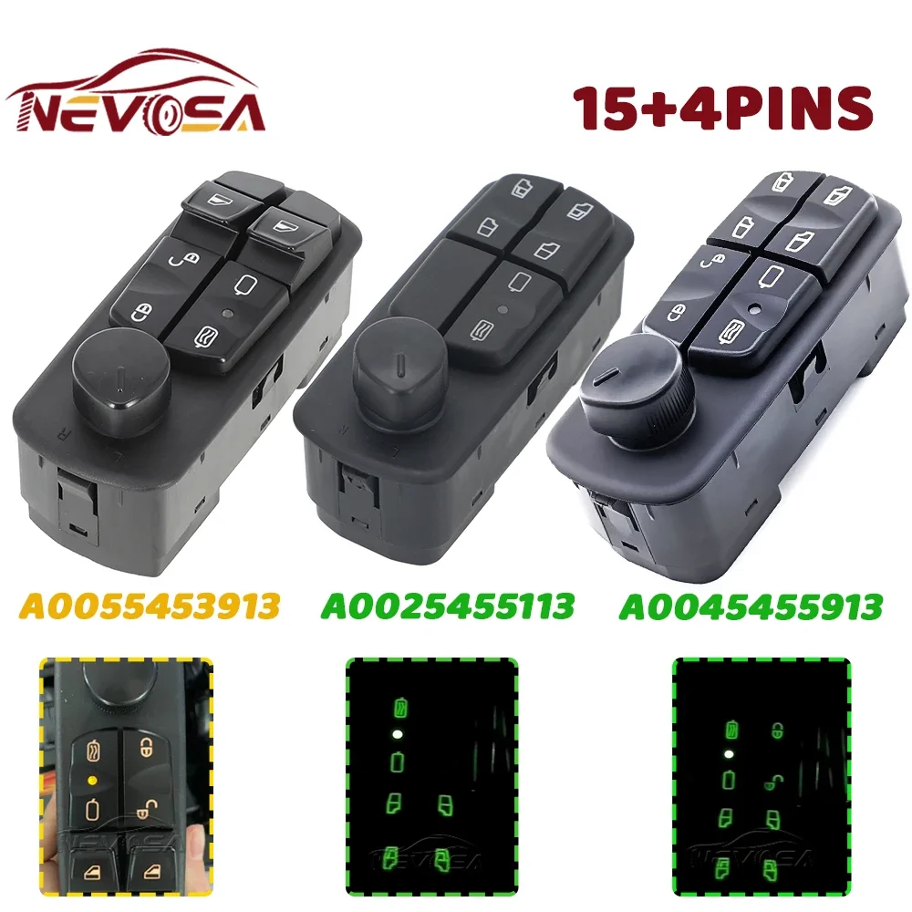 

Выключатель стеклоподъемника грузовика для Mercedes Benz Truck Axor Atego Adigo A0025455113 A0055453913 A0045455913 0045455913 0025455113