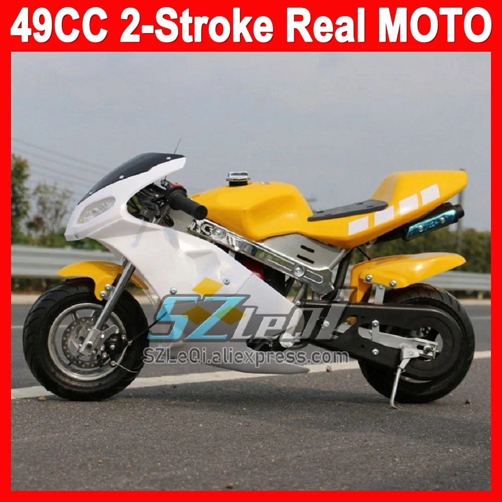 2 Stroke 49CC/50CC Mini Motorcycle Sports Gasoline OFF Road Vehicle Apollo Mountain Child Pocket Bike Racing Kid Small Motorbike