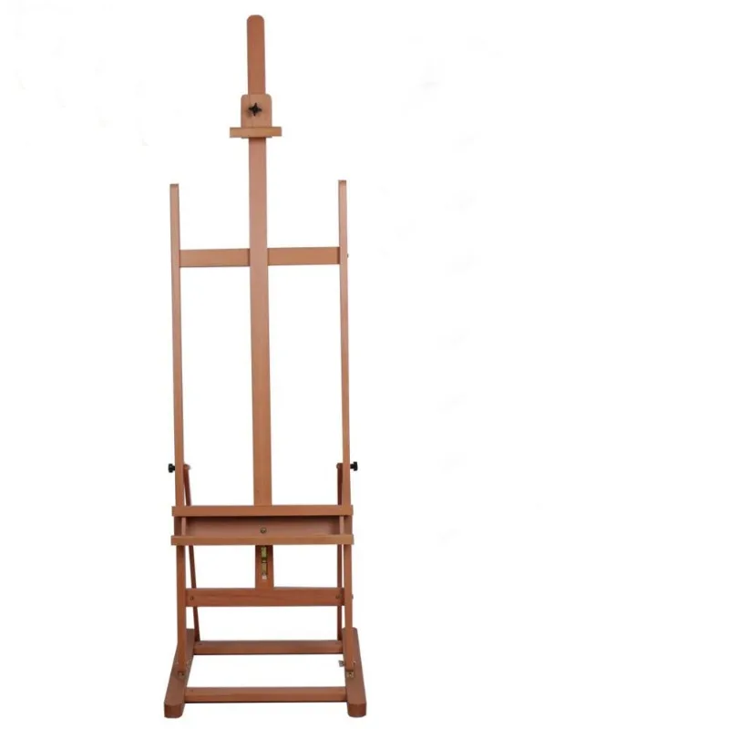 Wooden floor easel beech stand for displaying paintings