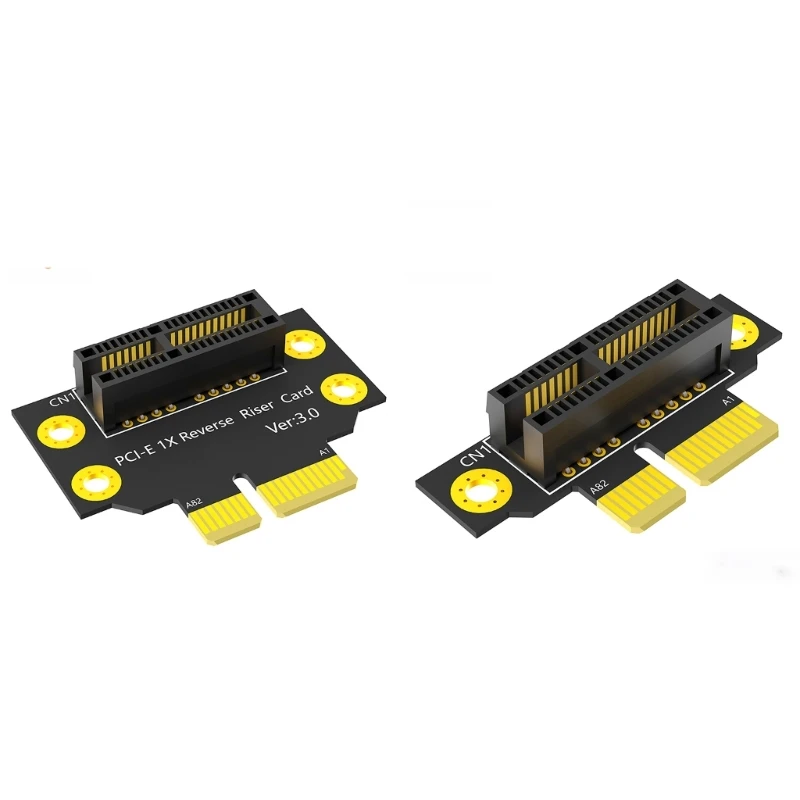 PCIE X1 90 Degree Reverse Male to Female Risers Card PCIE 1X to 1X Converters Adapters Risers Board for 1U/2U Server PC QXNF