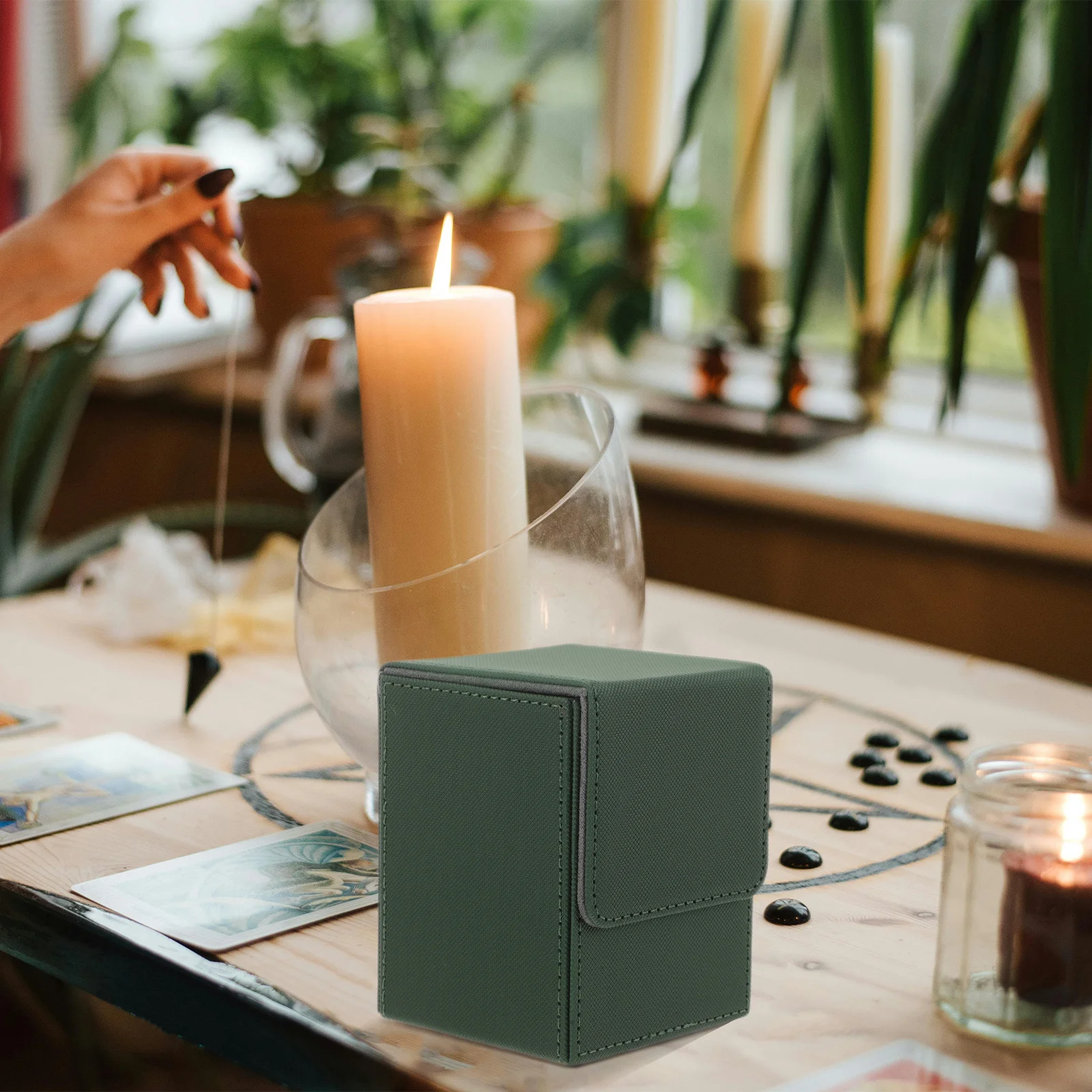 Multi-Function Decks Card Organizer PU Storage Case for Playing Cards Waterproof Durable Box for Collection and Gifts