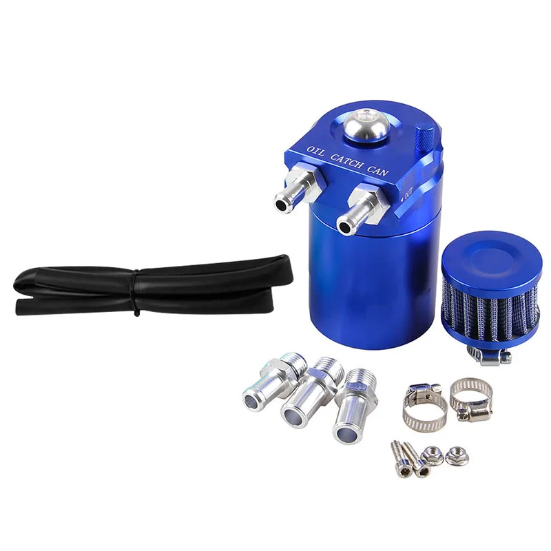 

Oil Catch Can Universal Breather Oil Reservoir Tank Petrol Filter Kit