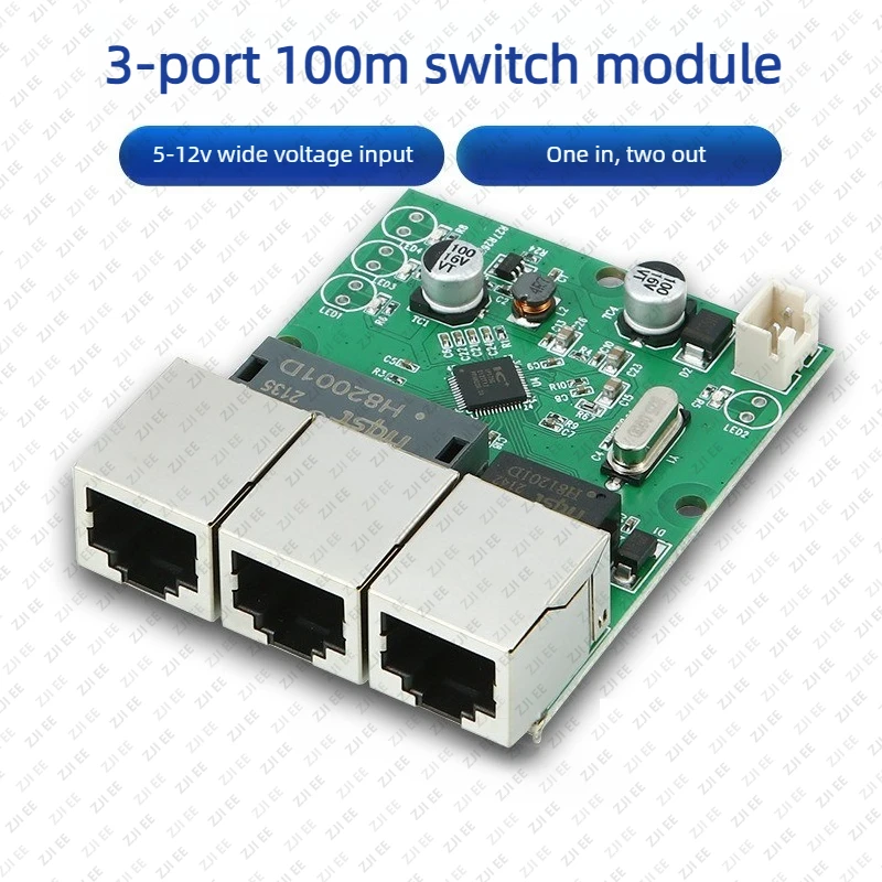 LX-SWF302 3 Port 100M RJ45 Switch Module Low Power Ethernet 86 Panel Robot Express Cabinet Exchange Main Board