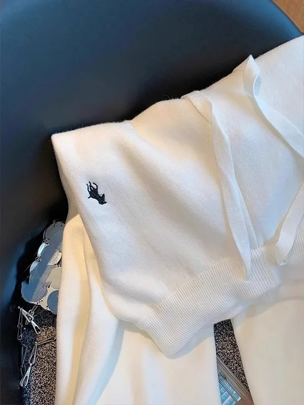 Plones Anchos de Punto con Forro Polar y Cordón Bordado Blanco para Mujer, Plones Suaves de Corte Recto, Cintura Alta...