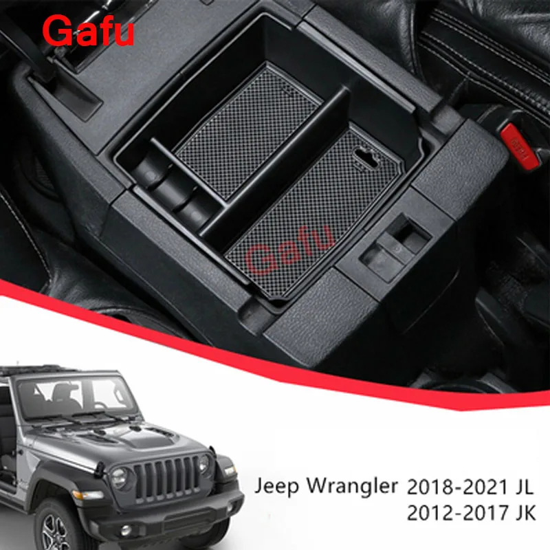 

For Jeep Wrangler JK JL 2018-2021 Center Console Organizer Armrest Box Excellent ABS Secondary Durable Storage Tray Accessories