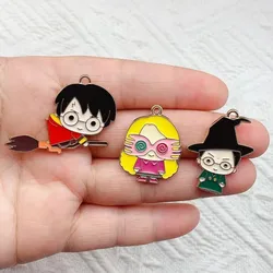 10pcs Cartoon Enamel Charms Characters Charm For Jewelry Making Earring Pendant Bracelet Necklace Accessorys