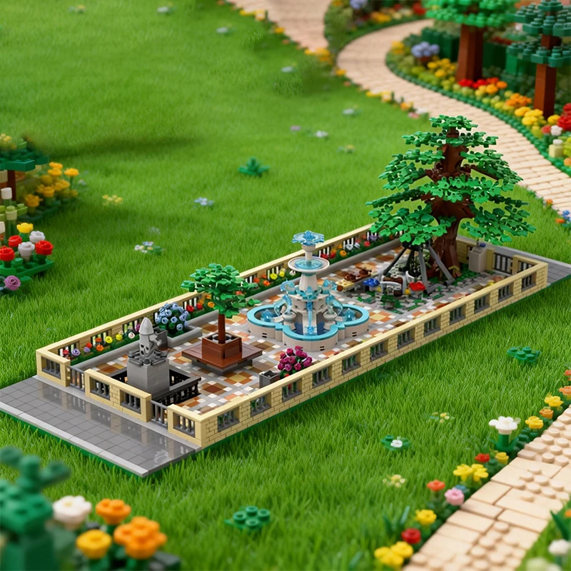 2327 pièces de construction modulaire, parc urbain MOC, conception de blocs de construction modulaires personnalisés, modèle éducatif, jouet de bricolage pour garçon, cadeau de festival