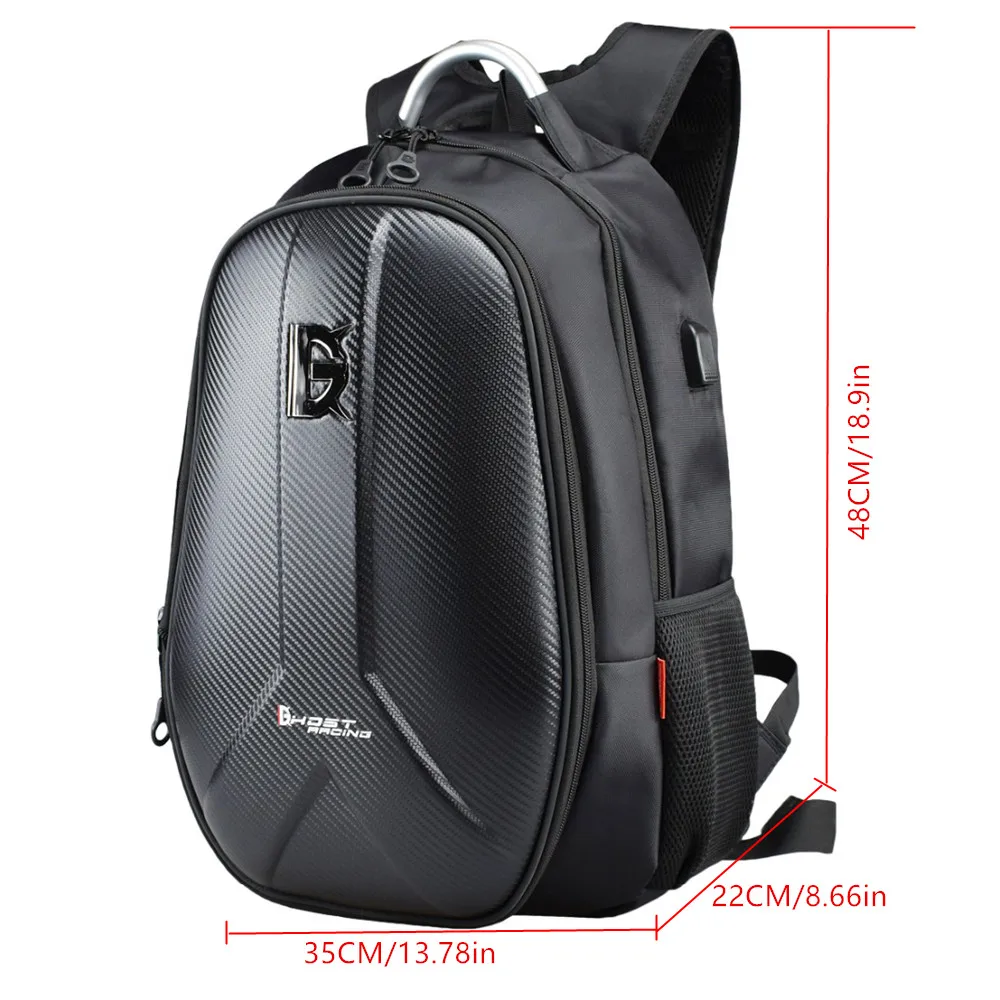 Hard shell Motorcycle Riding Bag Large Capacity Motocross Helmet Bag Carbon Fiber Multifunction Motobike Backpack travel luggage