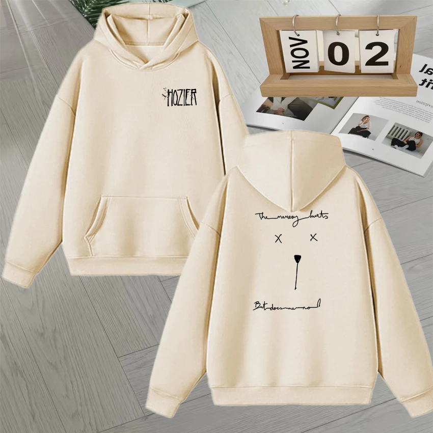 غير واقعية Unearth Unending تي شيرت Hozier Singer جرافيك مزدوج الوجهين طباعة هوديي الخريف الشتاء الشارع الشهير البلوز كنزة صوف