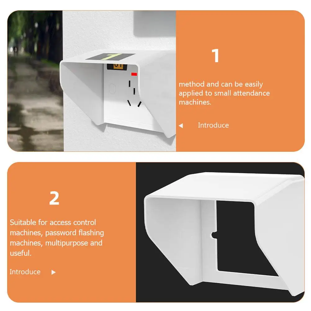 4pcs Waterproof Box Outdoor Doorbell Covers Weatherproof Enclosure Rain Socket Switch Protector White Slope Edge Anti Rust