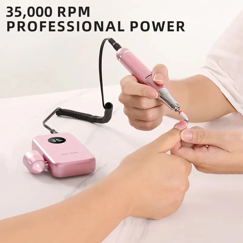 35000RPM Nail Drill Machine Original Rechargeable Nail File Nails Accessories Gel Nail Polish Sander Professional Tool Manicure