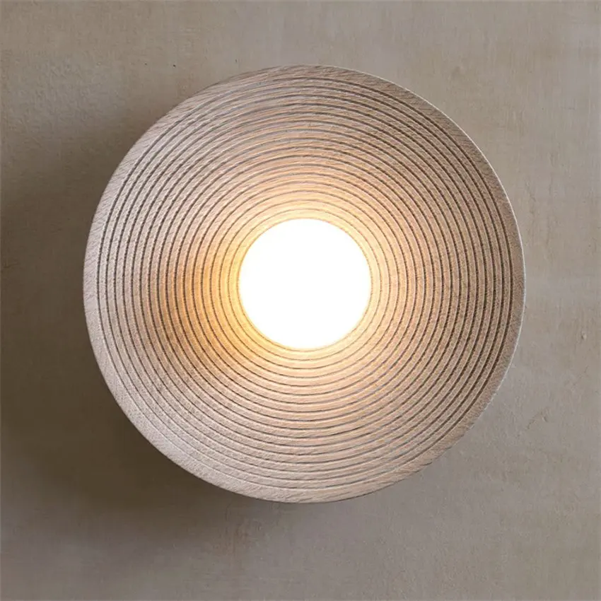 Silent wind round glass wall lamps designer living room aisle corridor balcony bedroom Japanese
