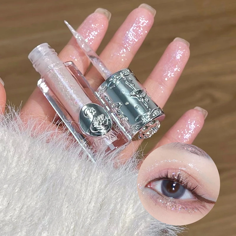 Swan Ballet Liquid Eyeshadow Fine Shimmer Subtle Glow Versatile Brightening Can Be Used as Highlighter Daily Date Eye Makeup