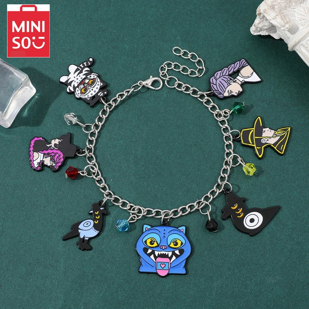 

KPop Demon Hunters Rumi Jino Dreapy Tiger Crow Enamel Pendant Charm Bracelets Handmade DIY Jewelry for Women And Girls