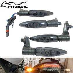 Motorcycle Black LED Front Rear Turn Indicator Signal Lights For BMW R1200GS F800GS S1000RR F800R K1300S G450X F800ST R nine T
