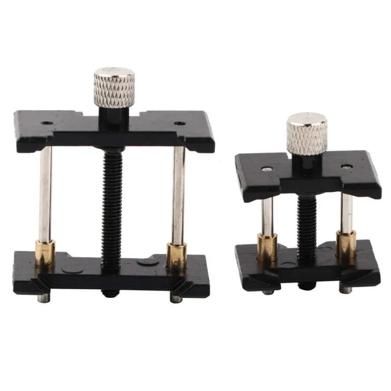 Support de mouvement de montre en plastique ABS noir pour hommes et femmes, outils de serrage de mouvement de montre mécanique pour horlogers 2 pièces