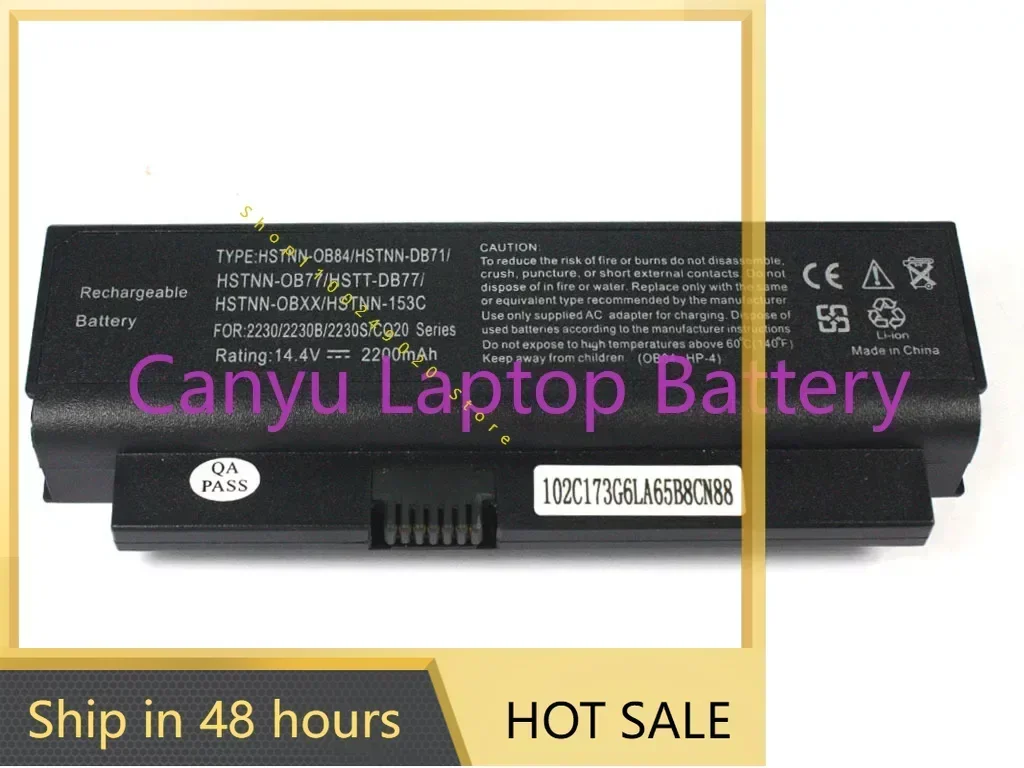 2024 For HP Compaq 2230s Cq20  HSTNN-OB77/Ob9 4-Core Laptop battery