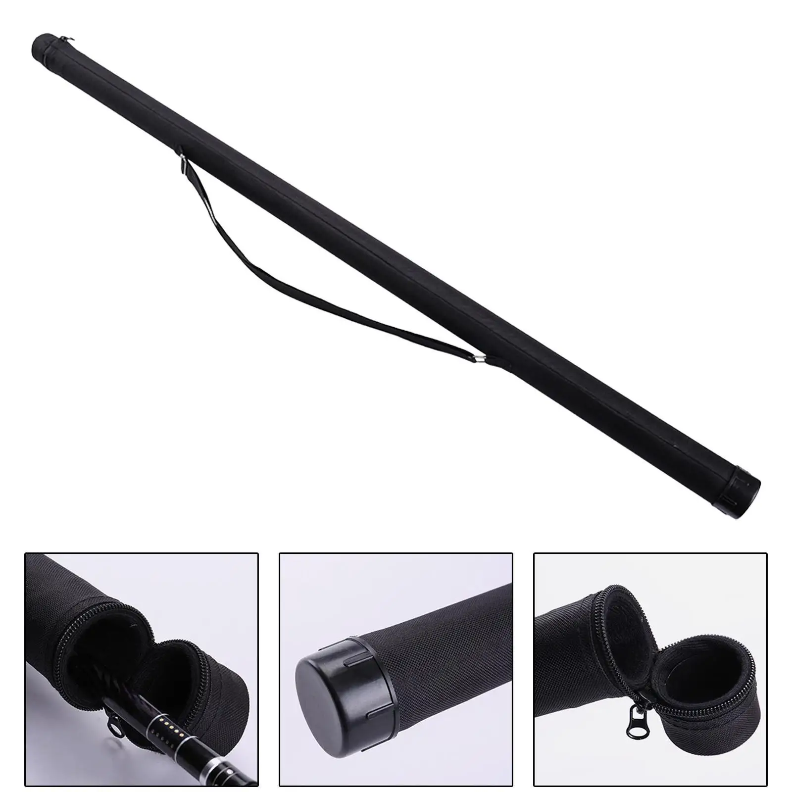 Fishing Rod Tube Complete Protection Dustproof Professional Fishing Pole Case Carrier Cover with Shoulder Strap for Traveling