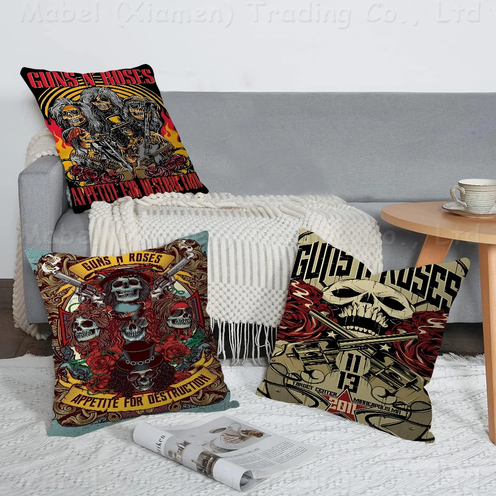 

Rock Music Band G-Guns N Roses Personalized Pillow Cover Kids Bedroom Wild Party Decor Pillowcase Kid Birthday Shower Gift