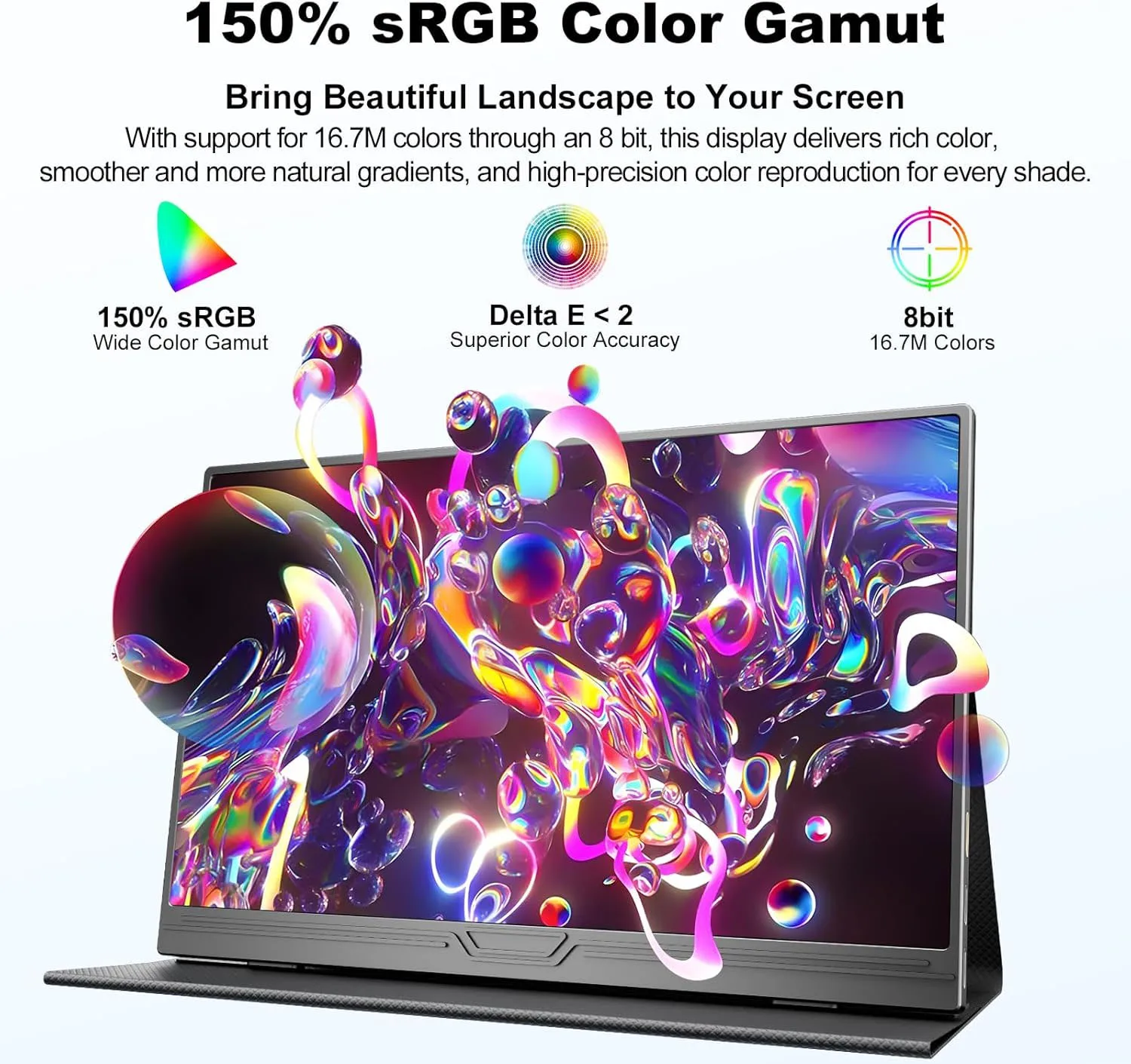 شاشة محمولة 15.6 بوصة 2.5K 2560 × 1440 FHD IPS 500Nits 150%sRGB شاشة عرض الألعاب لأجهزة الكمبيوتر المحمول والهواتف Xbox PS4/5 PC