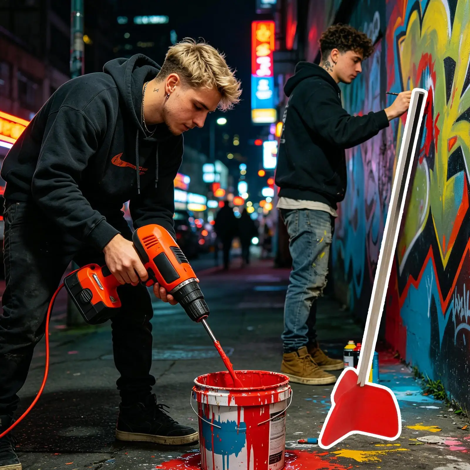 Paint Mixer Quick Heavy Duty Portable Equipment Tool Paint Mixer Drill Attachment For Women Men Cleaning Workshop Indoor Outdoor